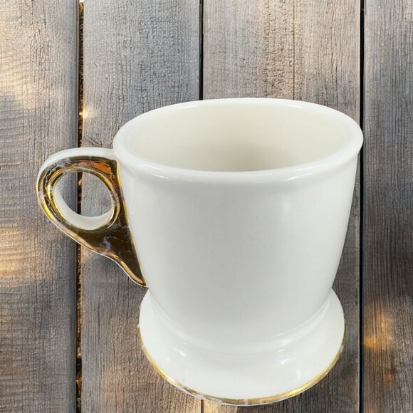 Anthropologie Letter A Initial Gold Monogram White Coffee Mug Cup Ceramic Mug - Picture 2 of 12